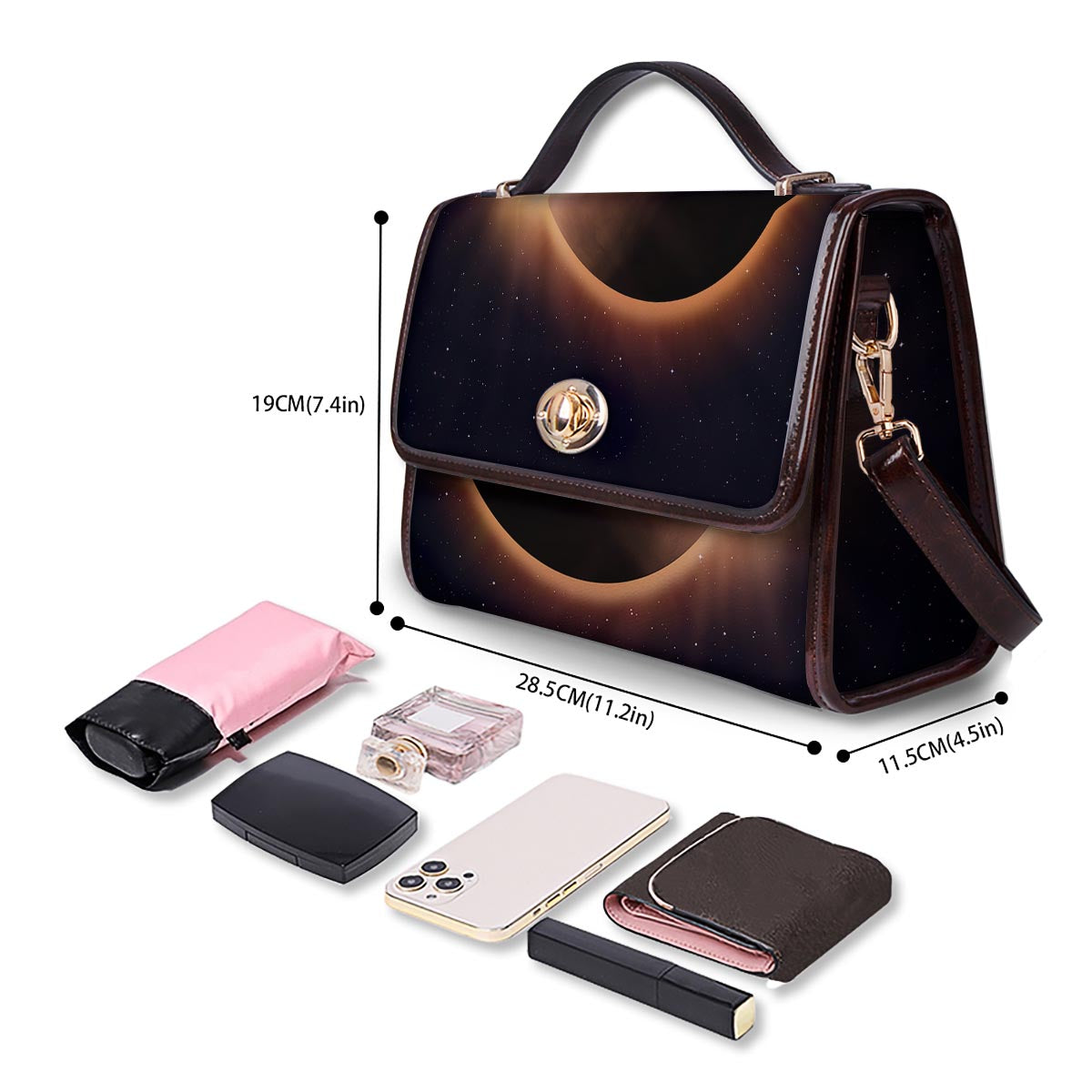 Eclipse Total Solar Print Women's Satchel Bag