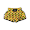 Edm Yellow Pineapple Print Muay Thai Boxing Shorts-grizzshop