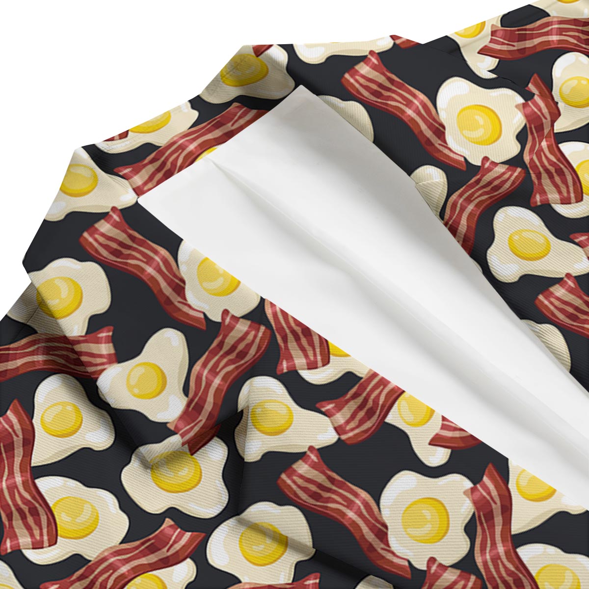 Egg Bacon Pattern Print Men's Blazer-grizzshop