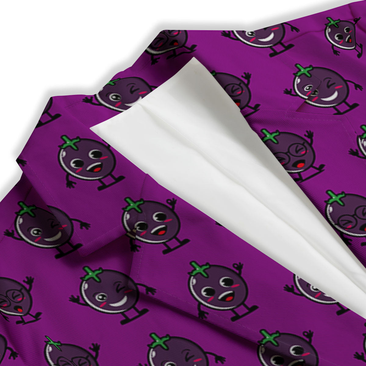 Eggplant Cartoon Print Pattern Women's Blazer-grizzshop