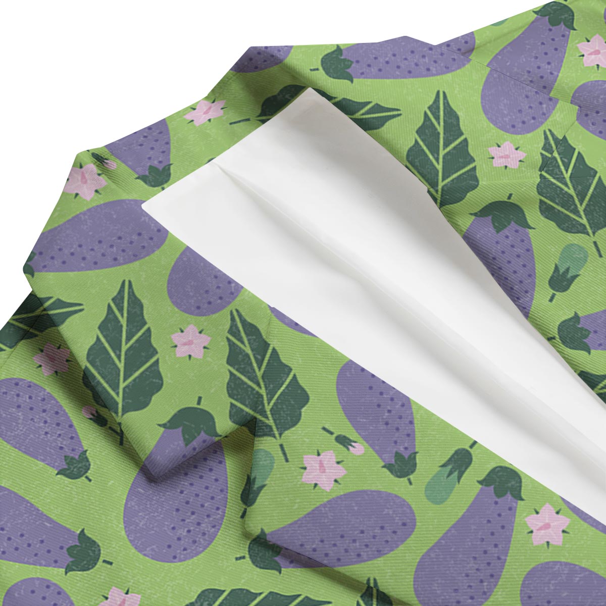 Eggplant Cute Pattern Print Men's Blazer-grizzshop