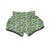 Eggplant Cute Pattern Print Muay Thai Boxing Shorts-grizzshop