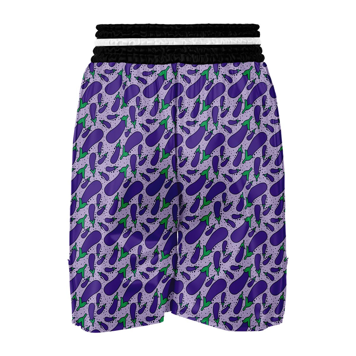 Eggplant Cute Print Pattern Boxing Shorts-grizzshop