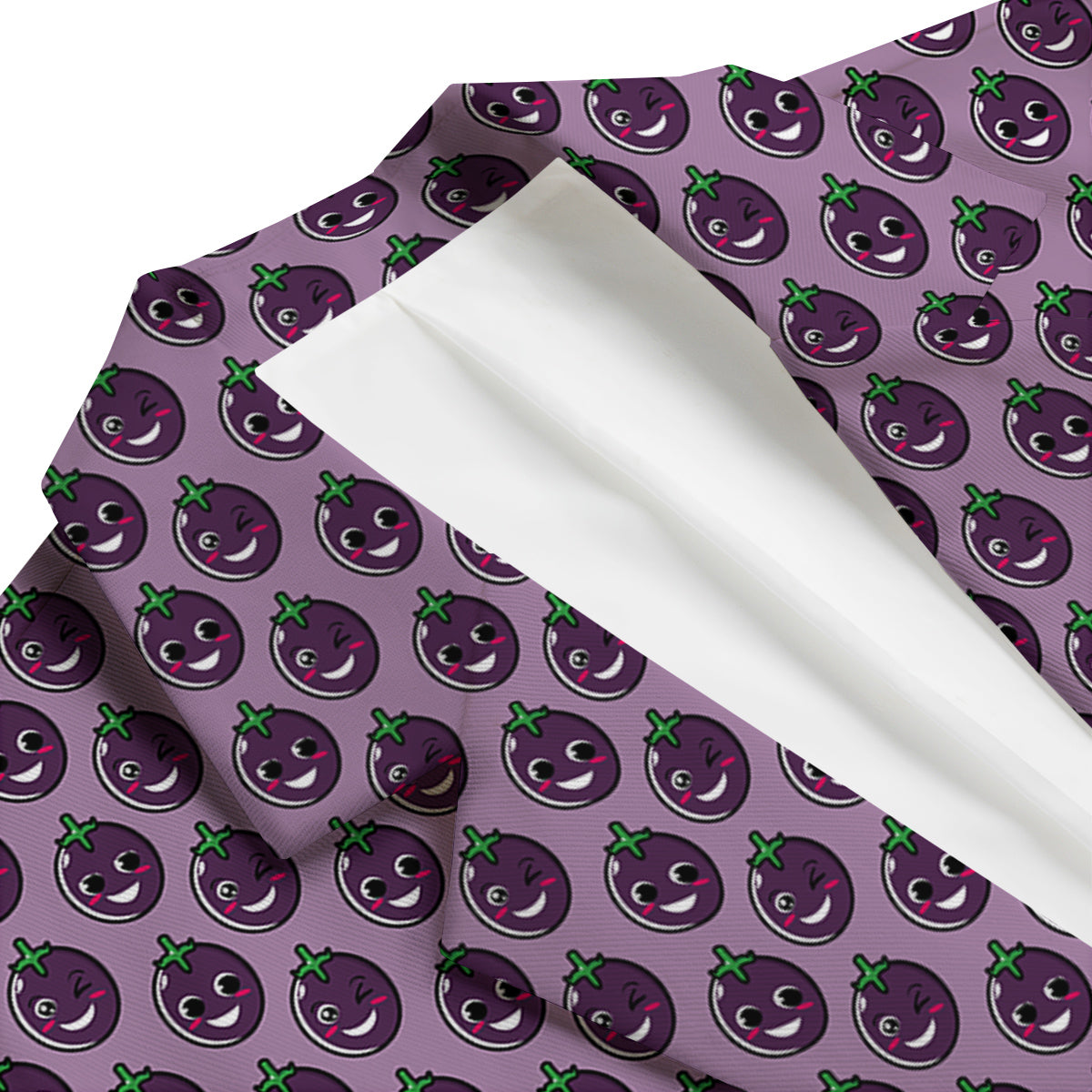 Eggplant Cute Print Pattern Men's Blazer-grizzshop