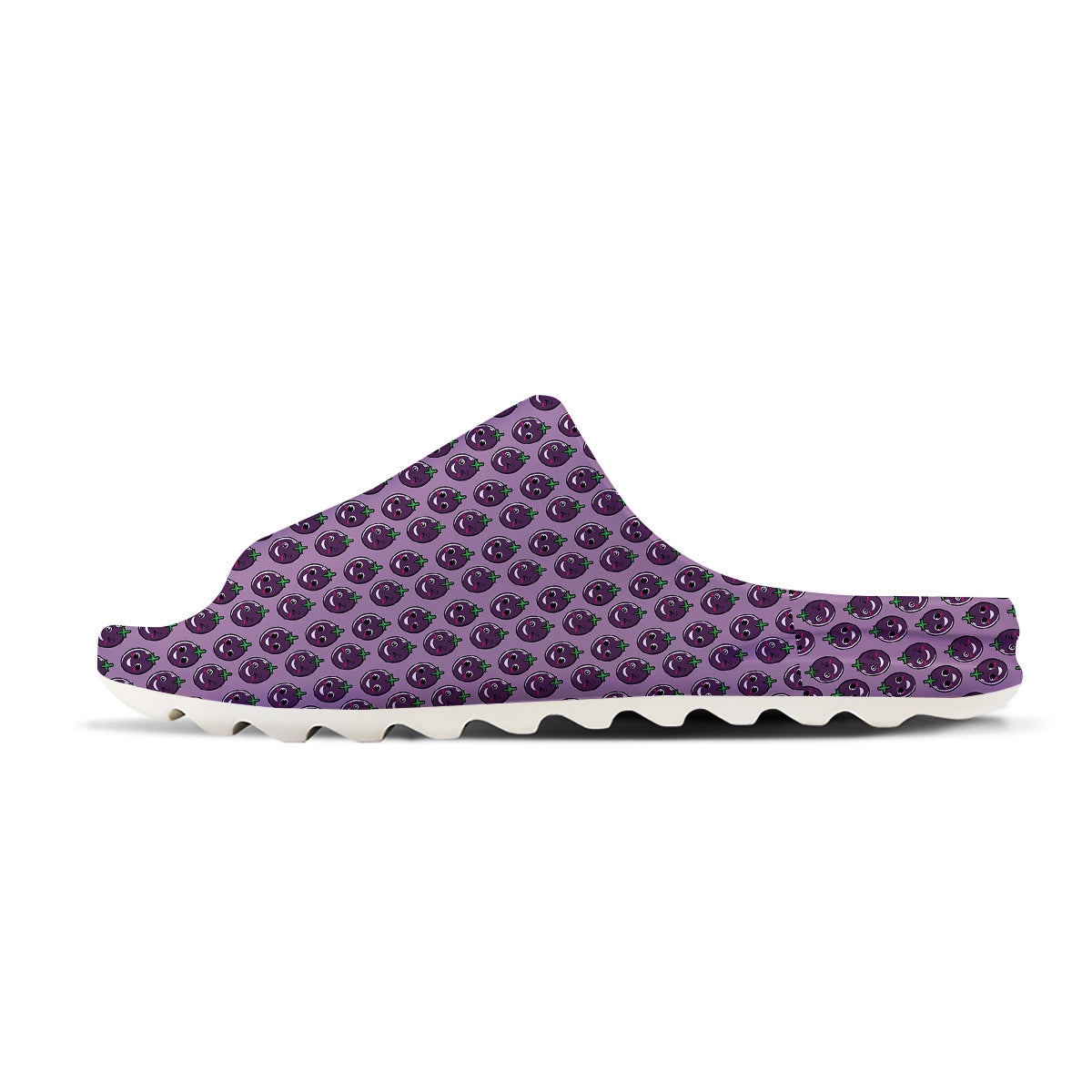Eggplant Cute Print Pattern Sandals-grizzshop