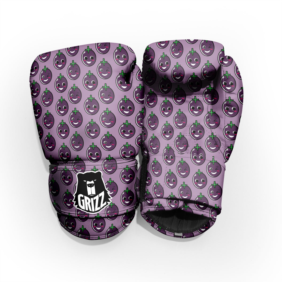 Eggplant Cute Print Pattern Pro Boxing Glove