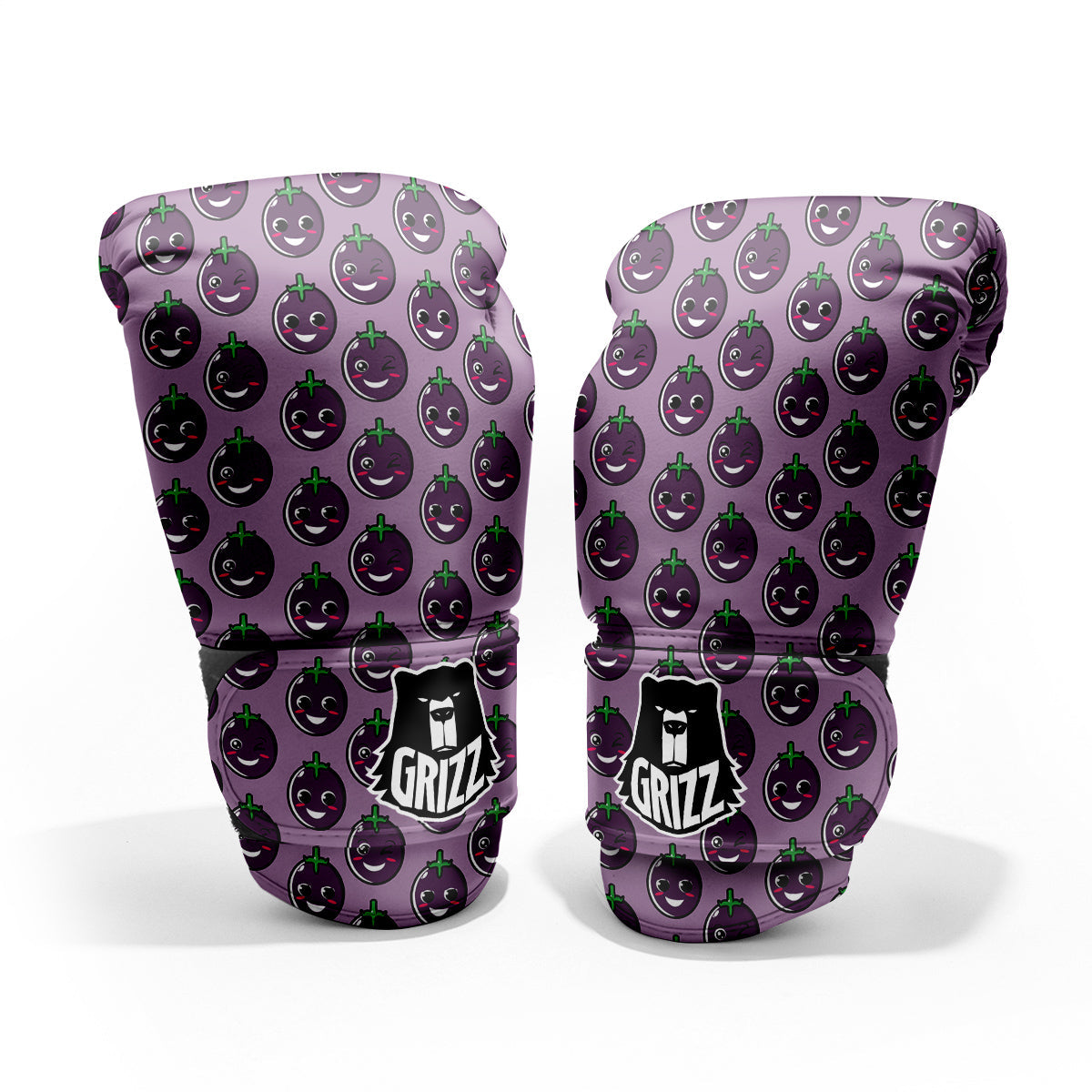 Eggplant Cute Print Pattern Pro Boxing Glove