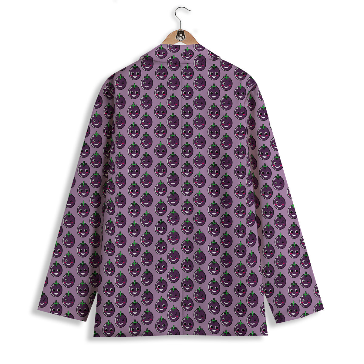 Eggplant Cute Print Pattern Women's Blazer-grizzshop