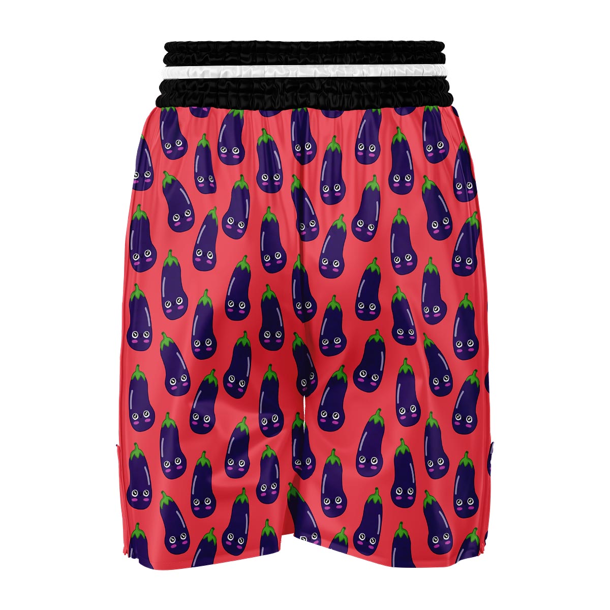 Eggplant Funny Print Pattern Boxing Shorts-grizzshop