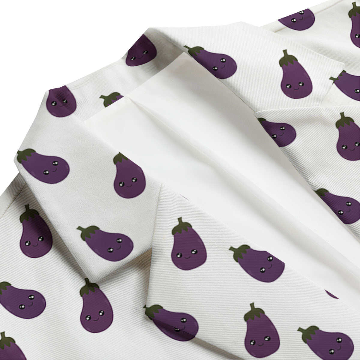 Eggplant Funny Print Pattern Men's Blazer-grizzshop