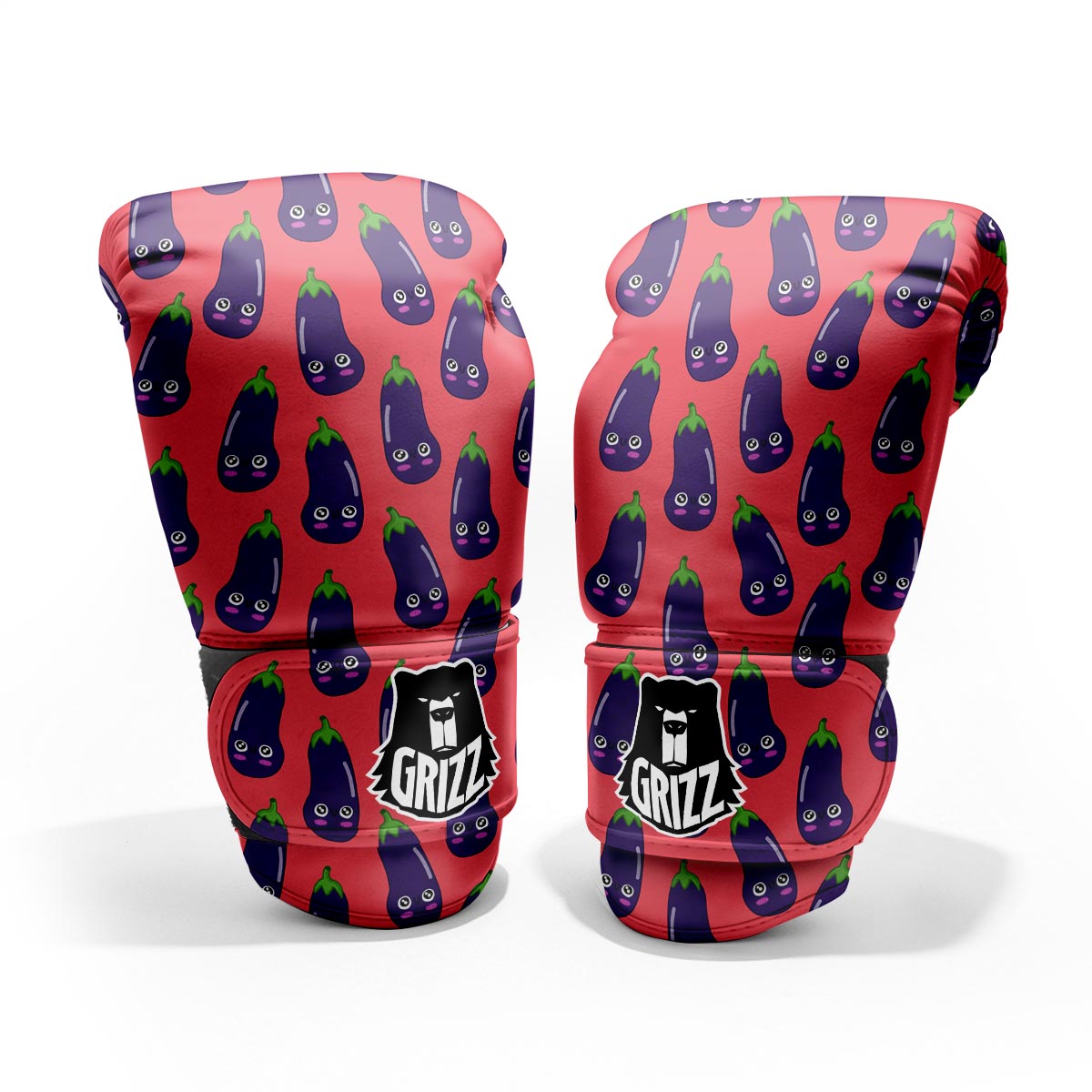 Eggplant Funny Print Pattern Pro Boxing Glove