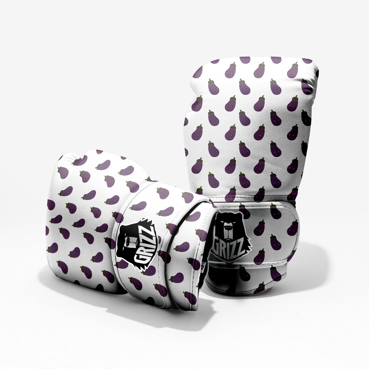 Eggplant Funny Print Pattern Pro Boxing Glove