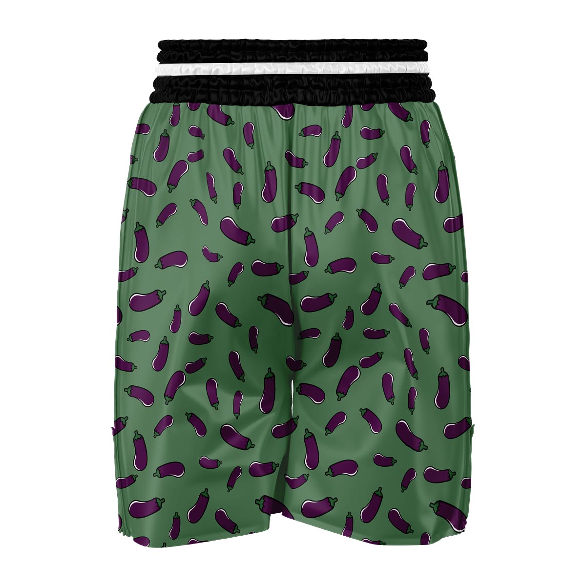 Eggplant Pattern Print Boxing Shorts-grizzshop