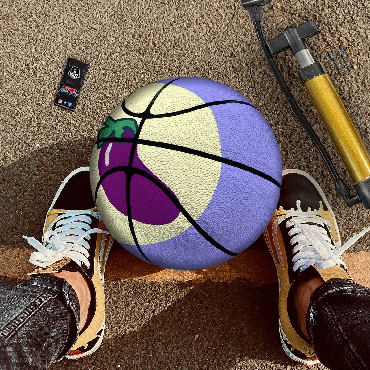 Eggplant Print Basketball-grizzshop