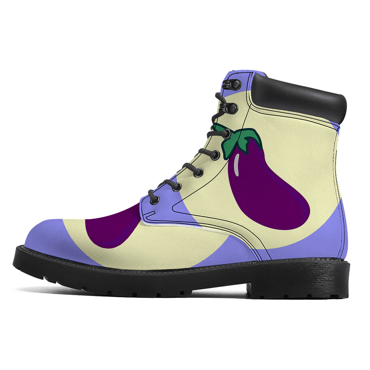 Eggplant Print Boots-grizzshop