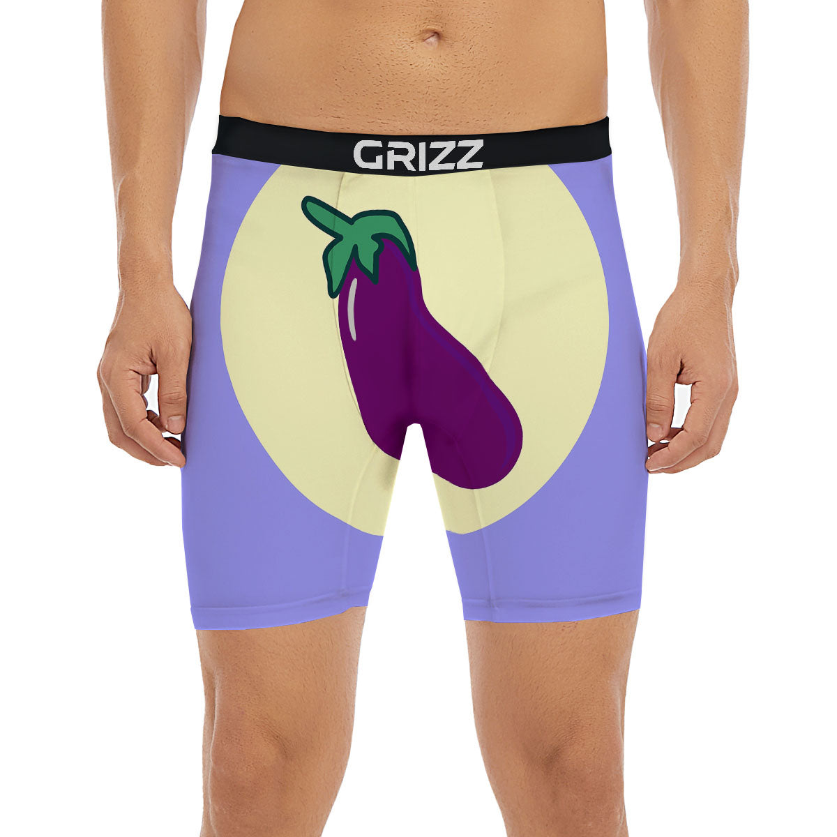 Eggplant Print Boxer Briefs-grizzshop