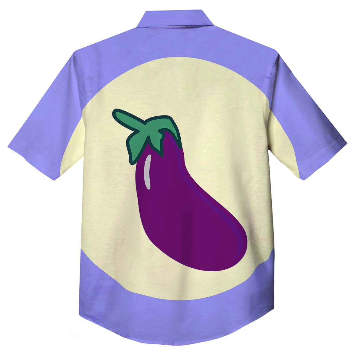 Eggplant Print Button Up Shirt-grizzshop