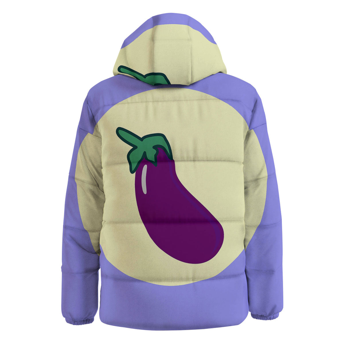 Eggplant Print Down Jacket-grizzshop