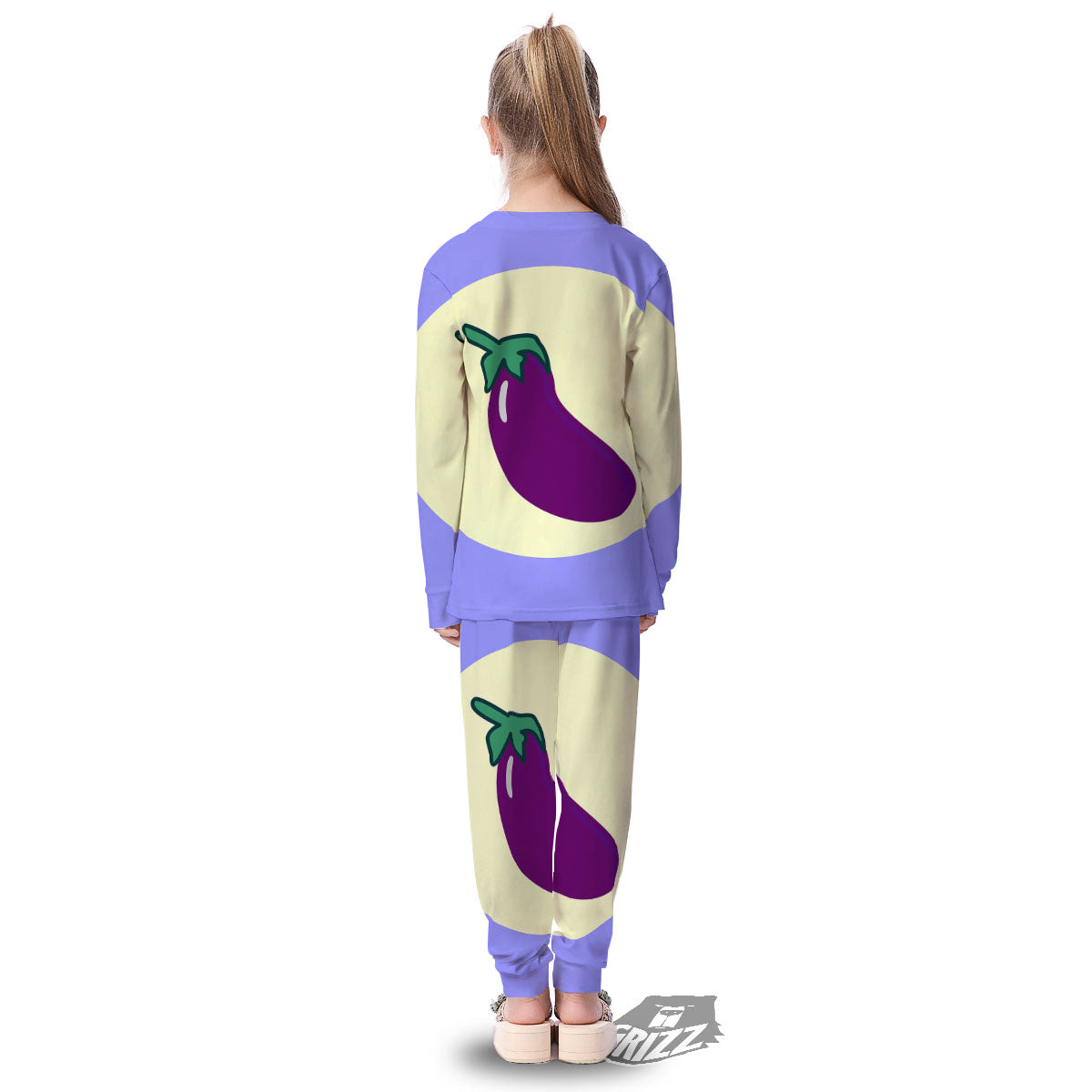 Eggplant Print Kid's Pajamas-grizzshop