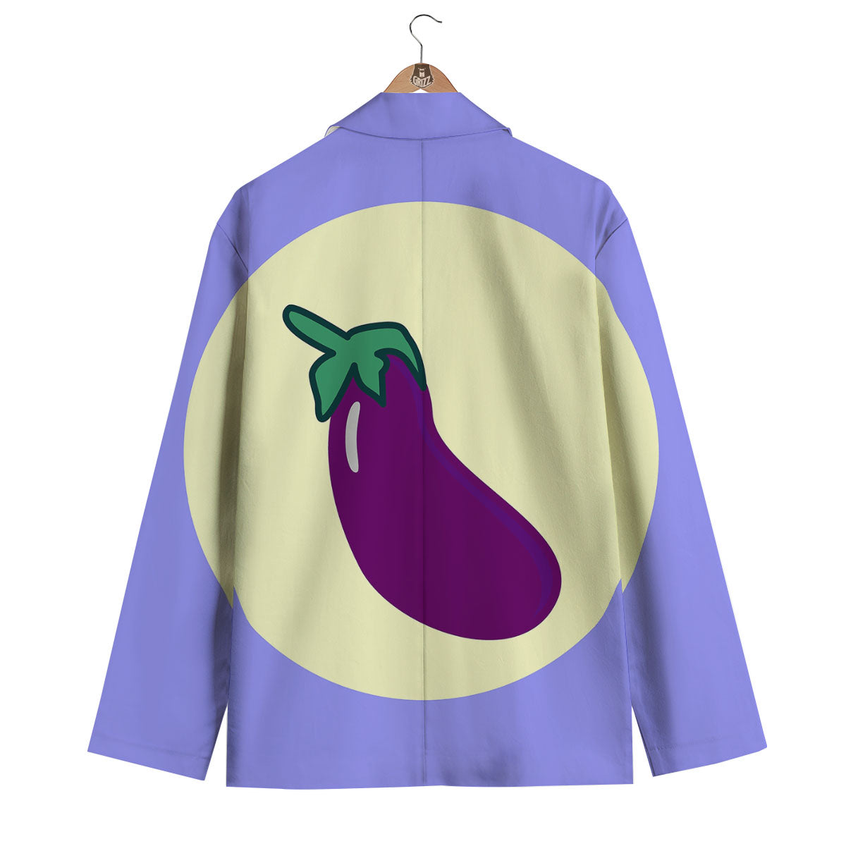 Eggplant Print Men's Blazer-grizzshop