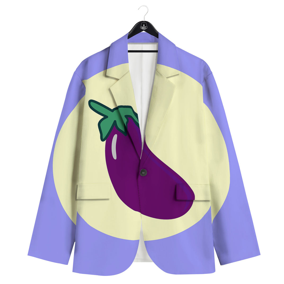 Eggplant Print Men's Sport Coat-grizzshop