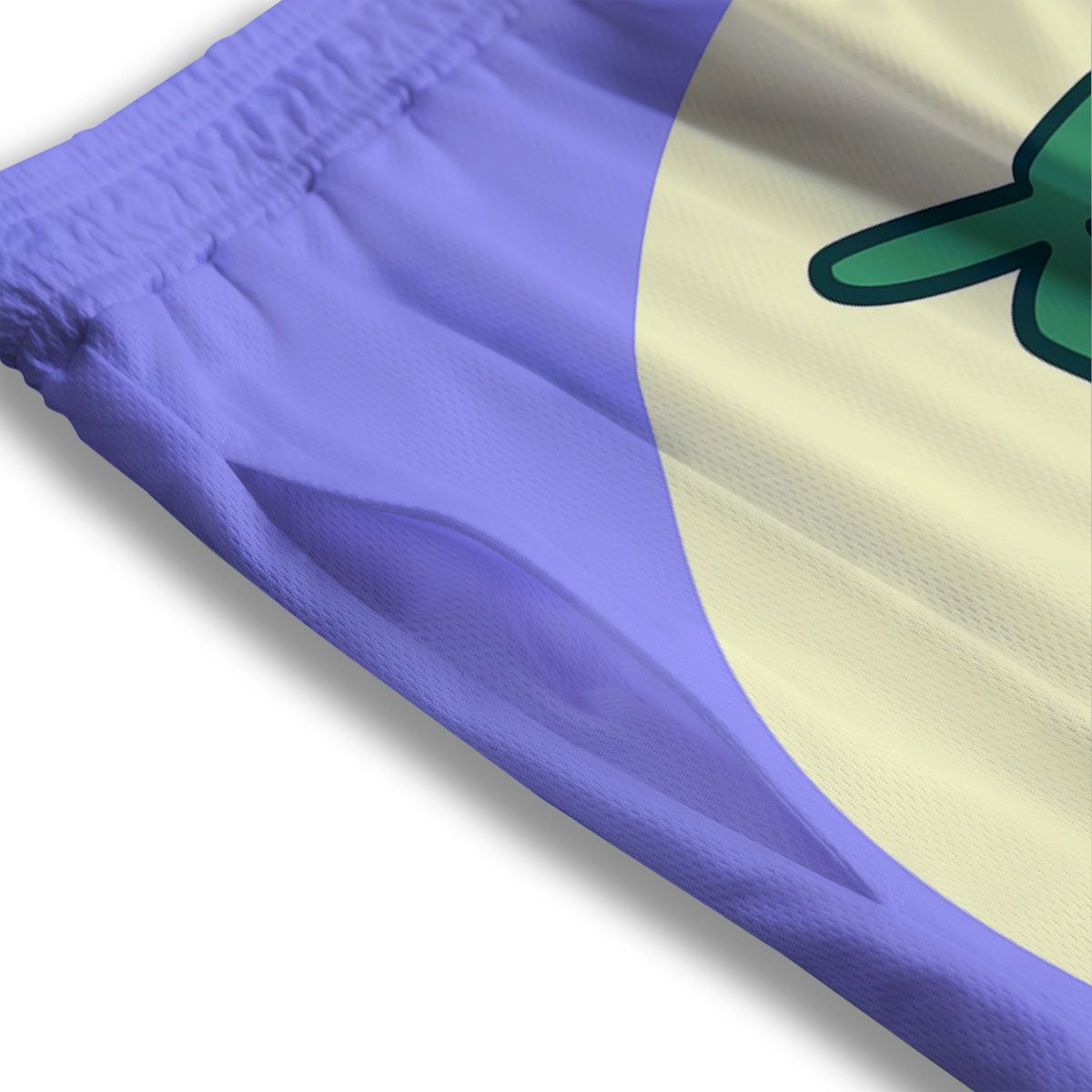 Eggplant Print Mesh Shorts