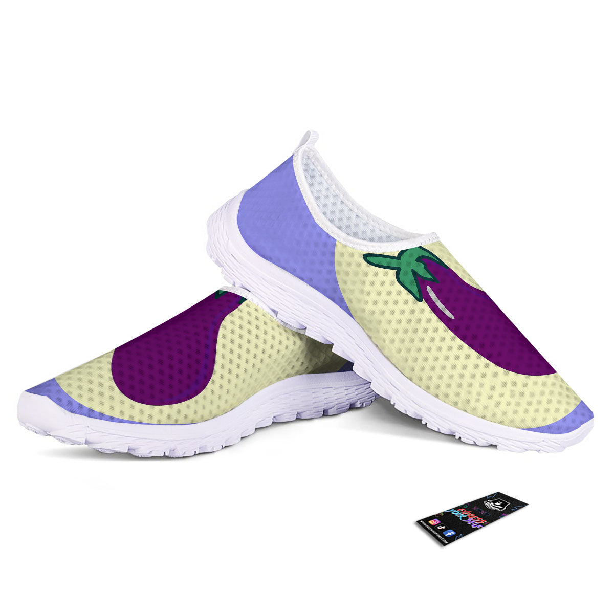 Eggplant Print Nurse Shoes-grizzshop