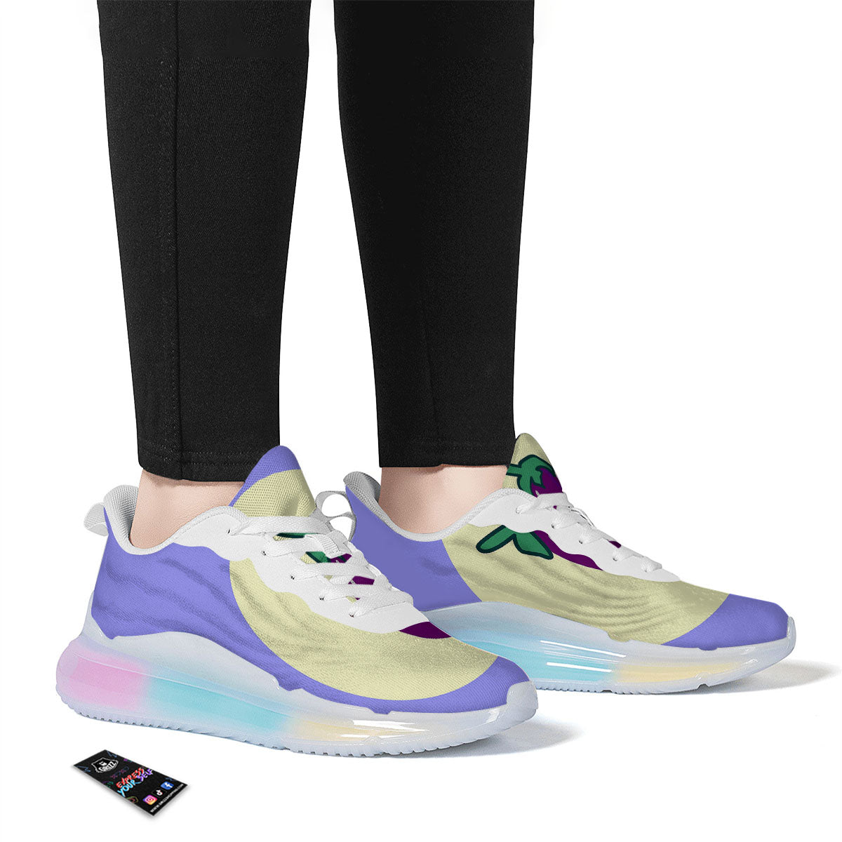 Eggplant Print Running Sneakers-grizzshop