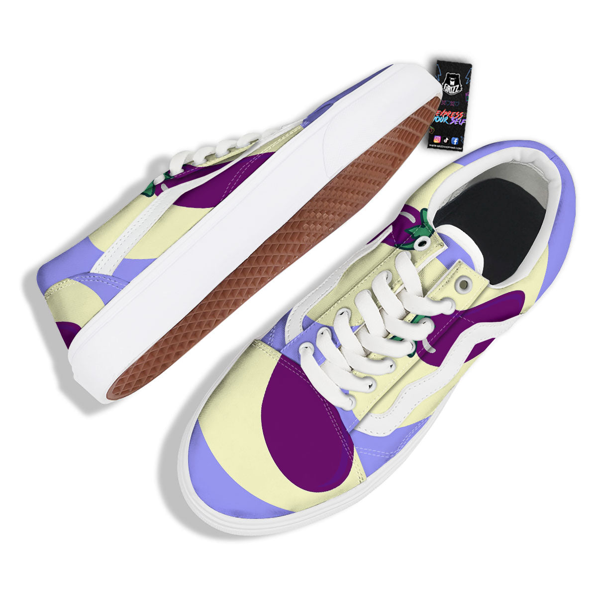 Eggplant Print Skate Shoes-grizzshop