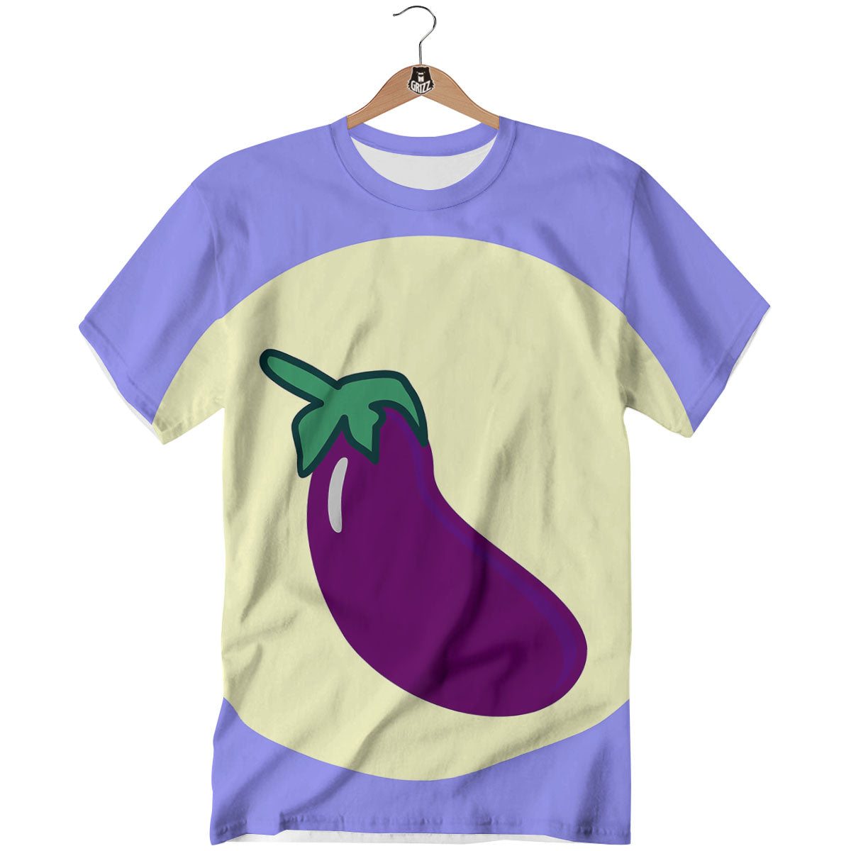 Eggplant Print T-Shirt-grizzshop