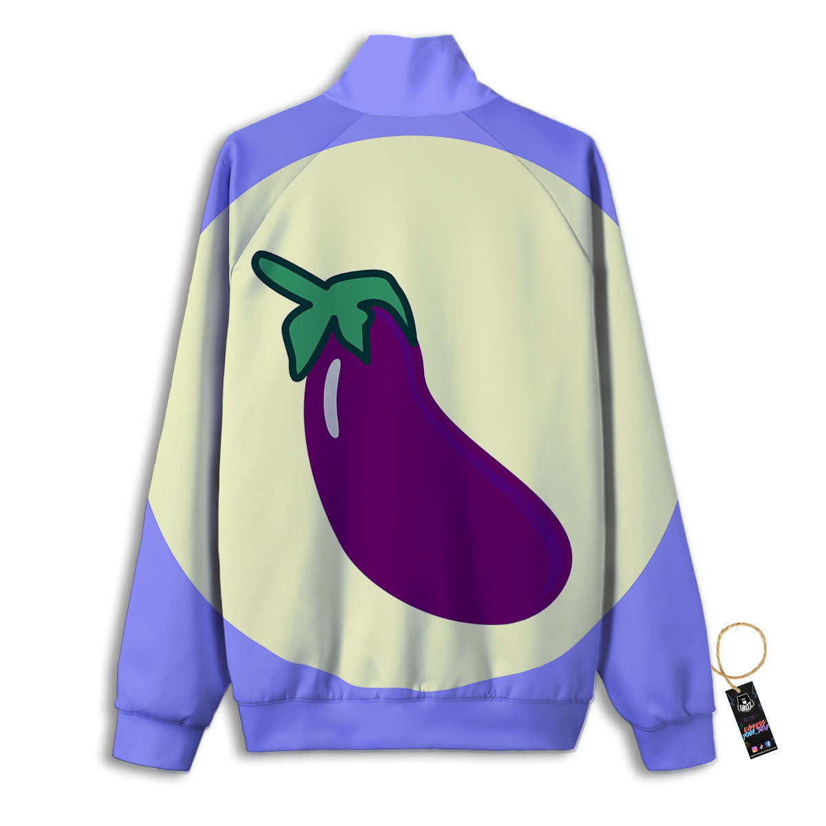 Eggplant Print Track Jacket-grizzshop