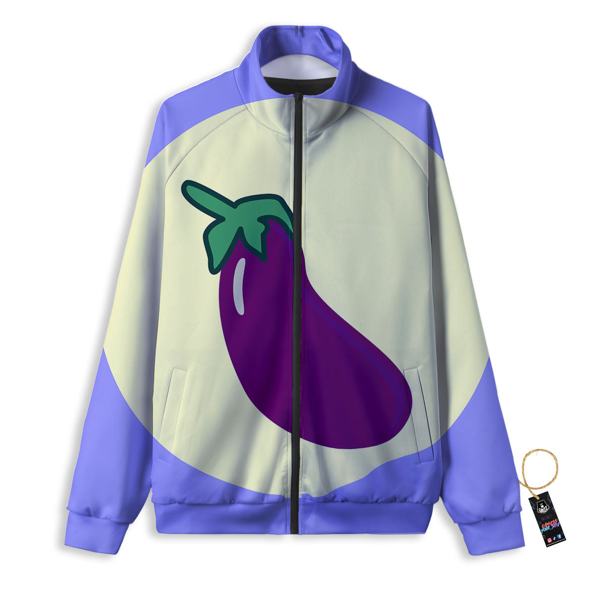 Eggplant Print Track Jacket-grizzshop