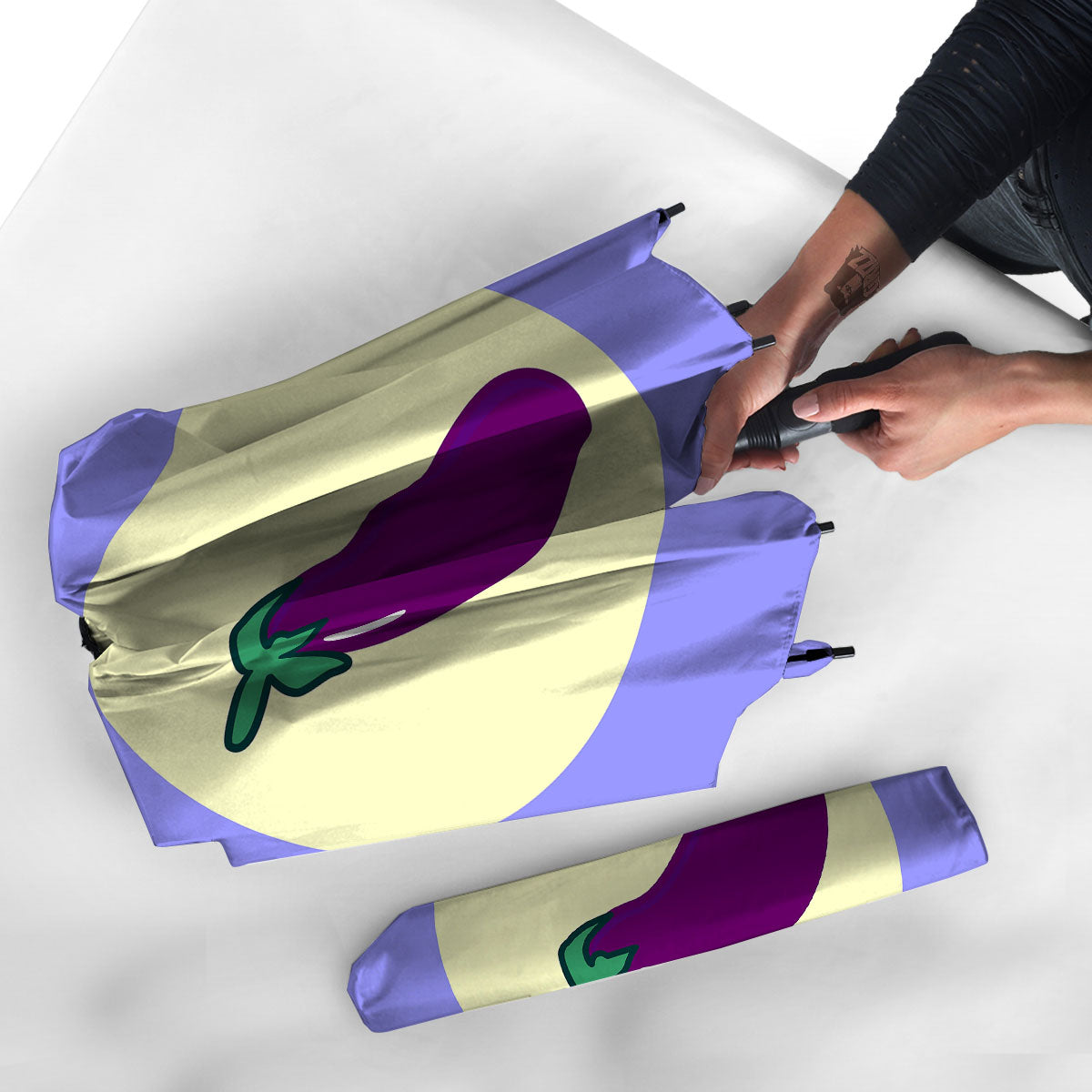 Eggplant Print Umbrella-grizzshop