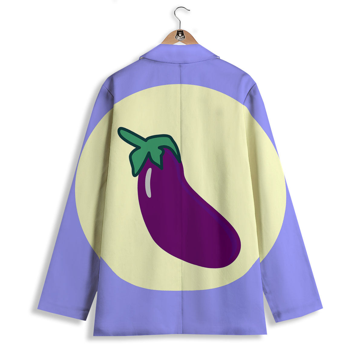 Eggplant Print Women's Blazer-grizzshop