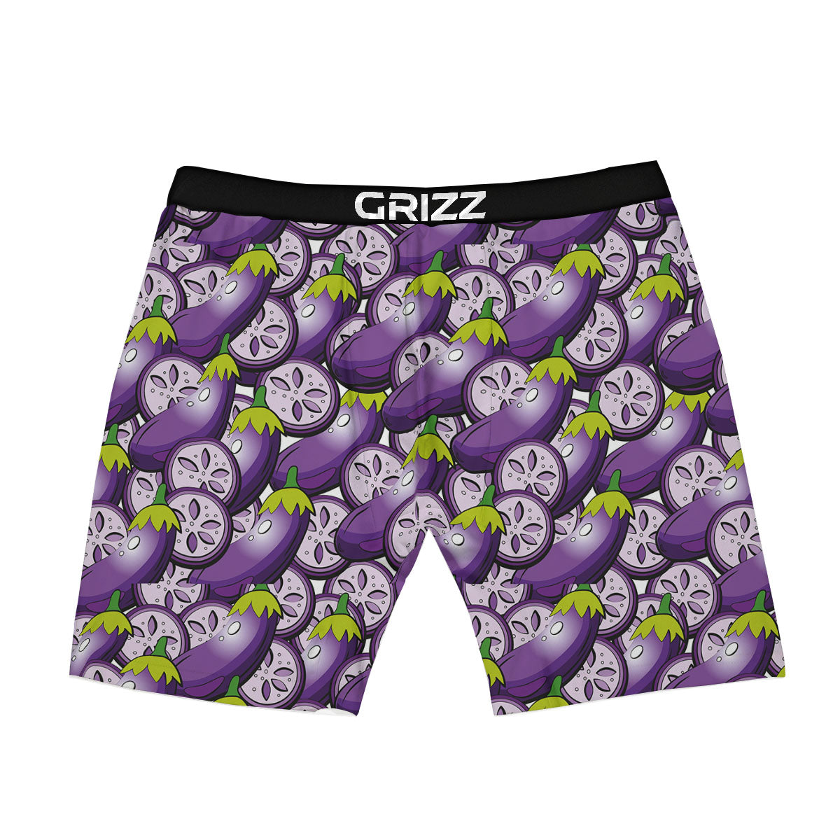 Eggplant Purple Print Pattern Boxer Briefs-grizzshop
