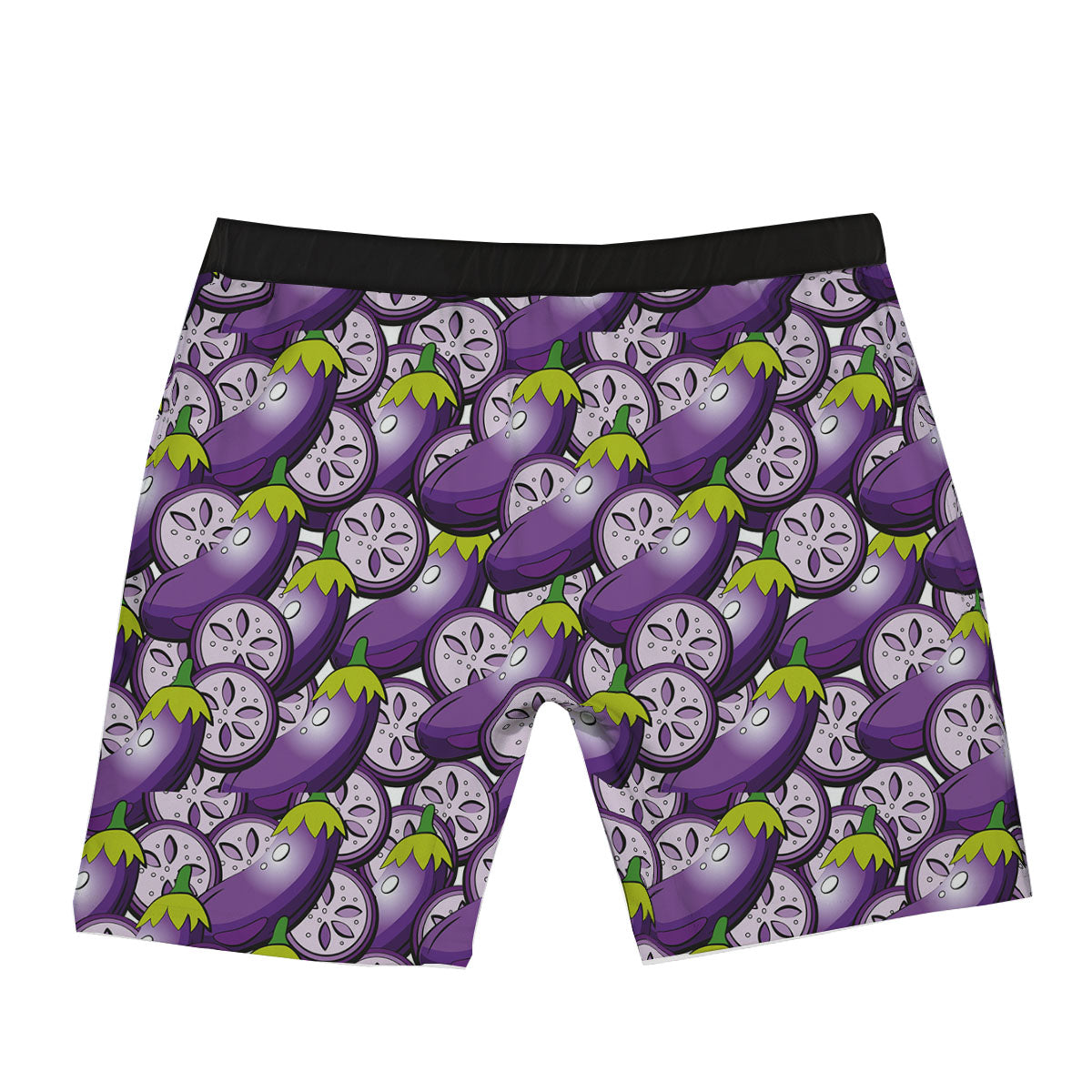 Eggplant Purple Print Pattern Boxer Briefs-grizzshop
