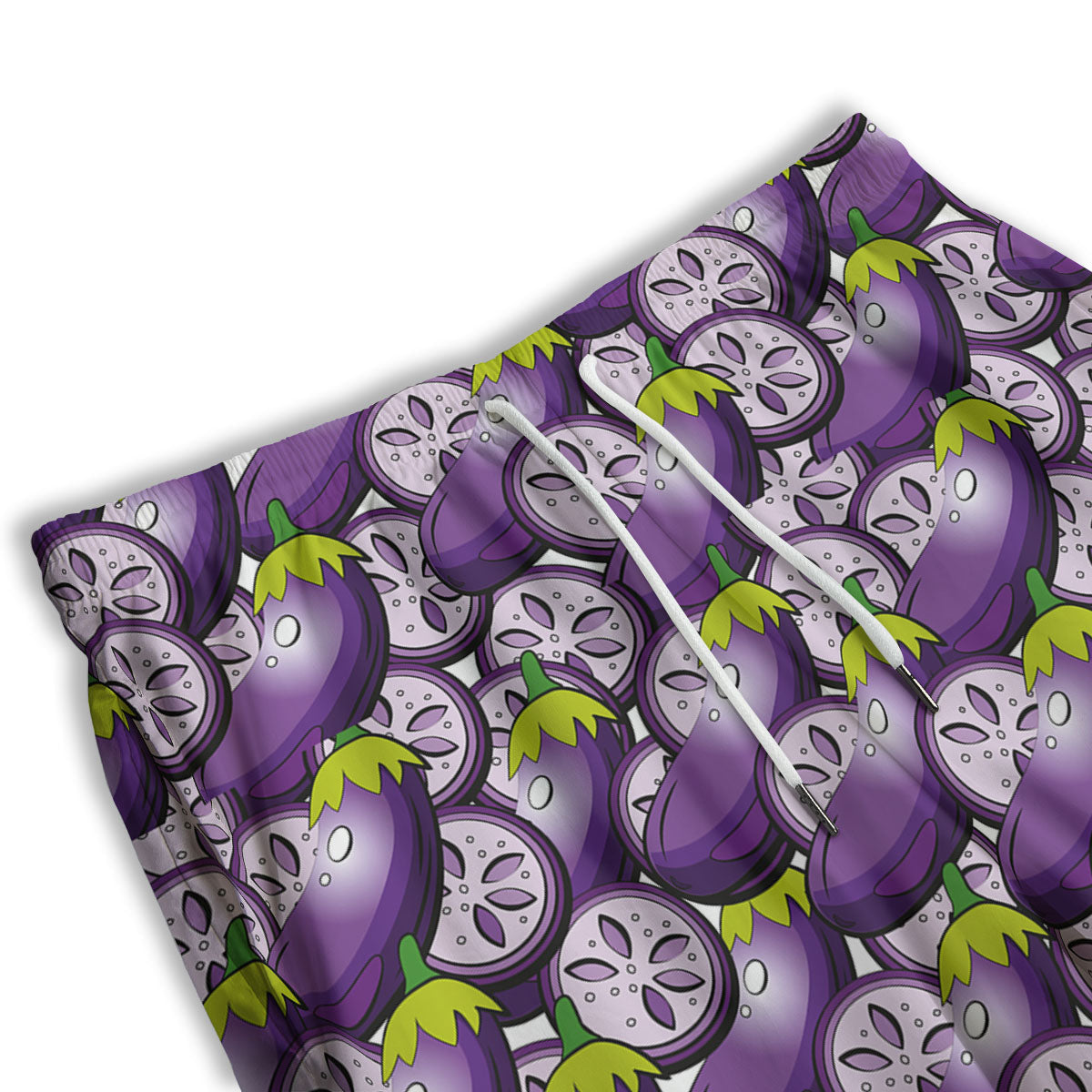 Eggplant Purple Print Pattern Men's Athletic Shorts