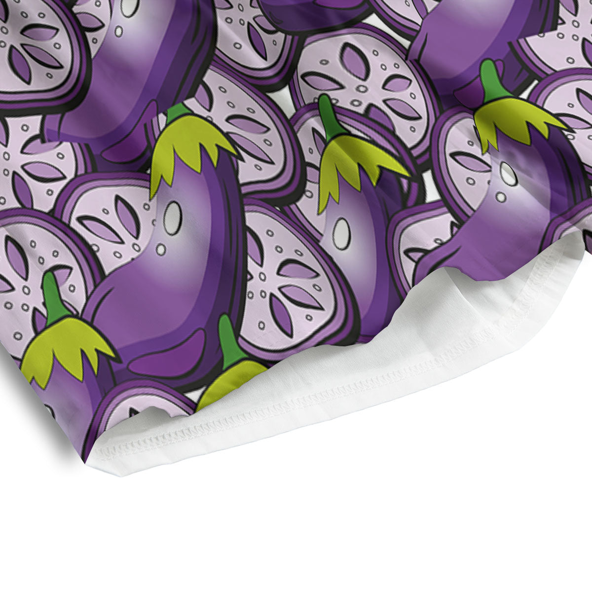 Eggplant Purple Print Pattern Men's Athletic Shorts