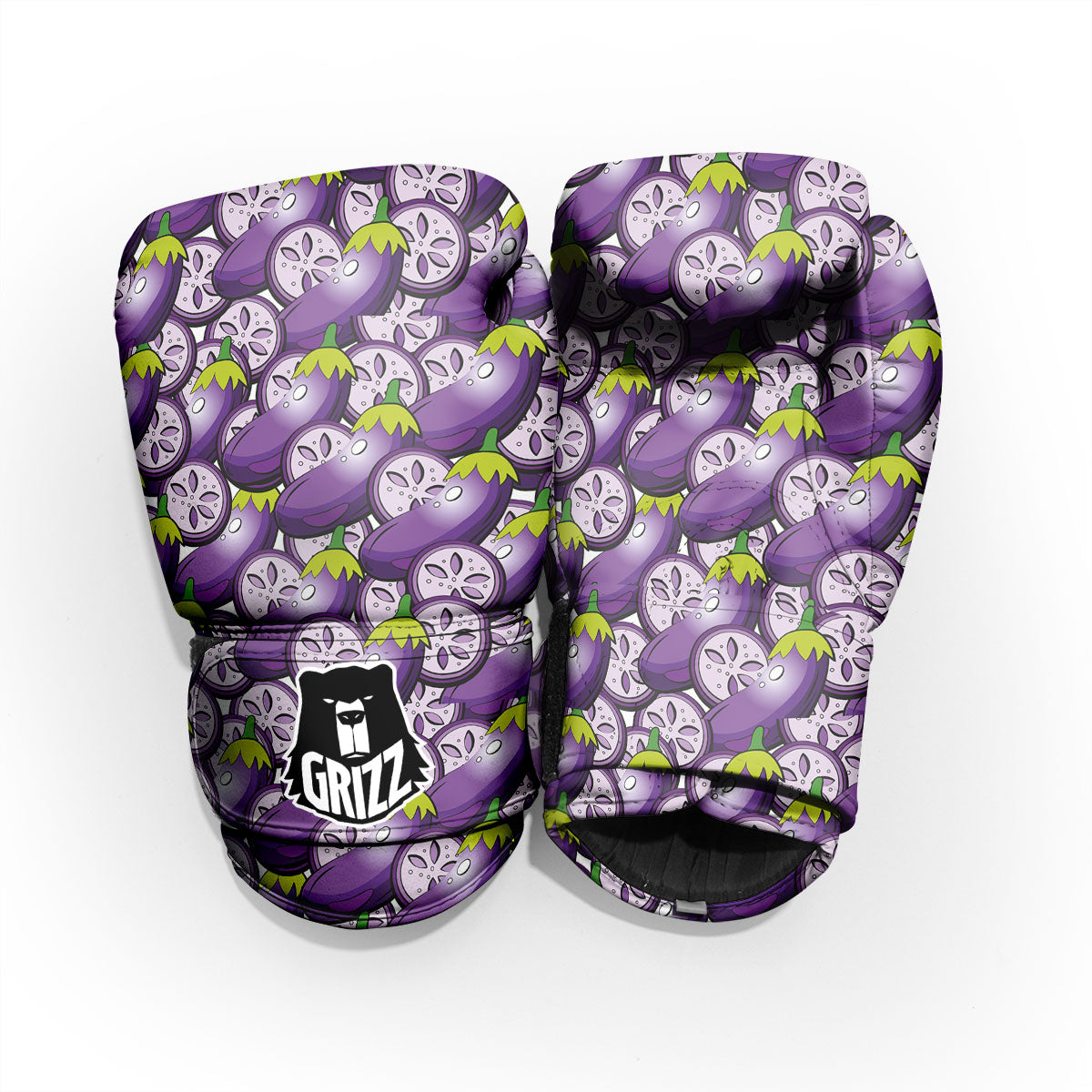 Eggplant Purple Print Pattern Pro Boxing Glove