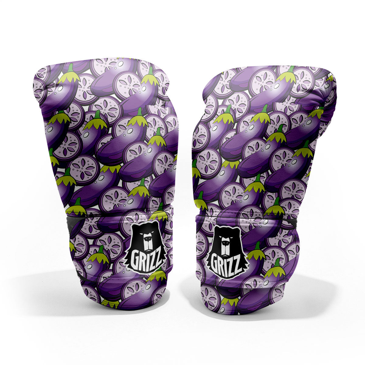 Eggplant Purple Print Pattern Pro Boxing Glove