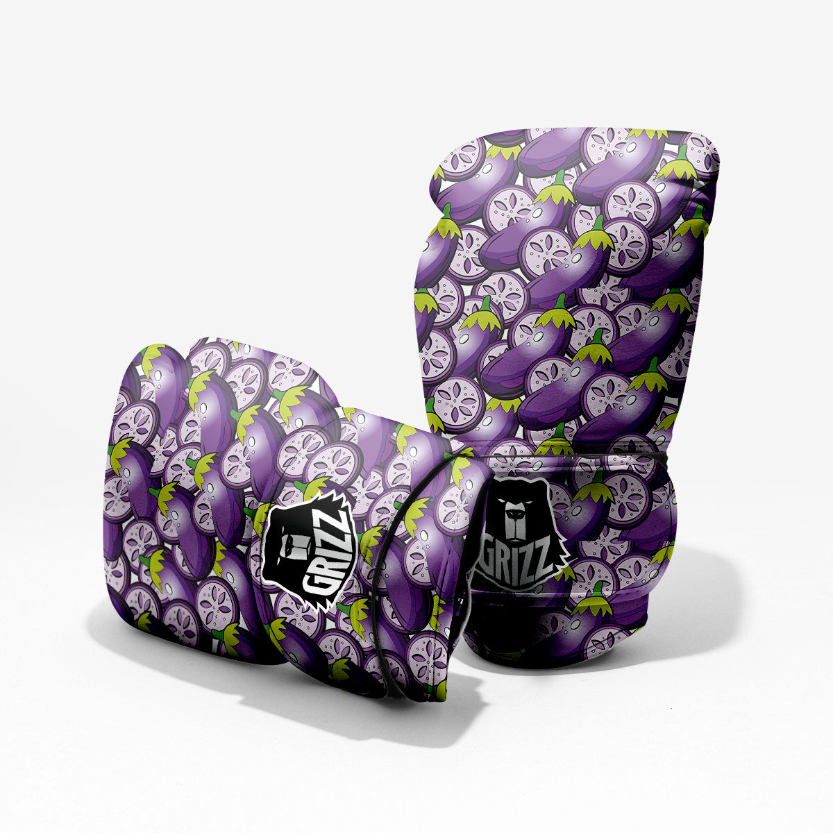 Eggplant Purple Print Pattern Pro Boxing Glove