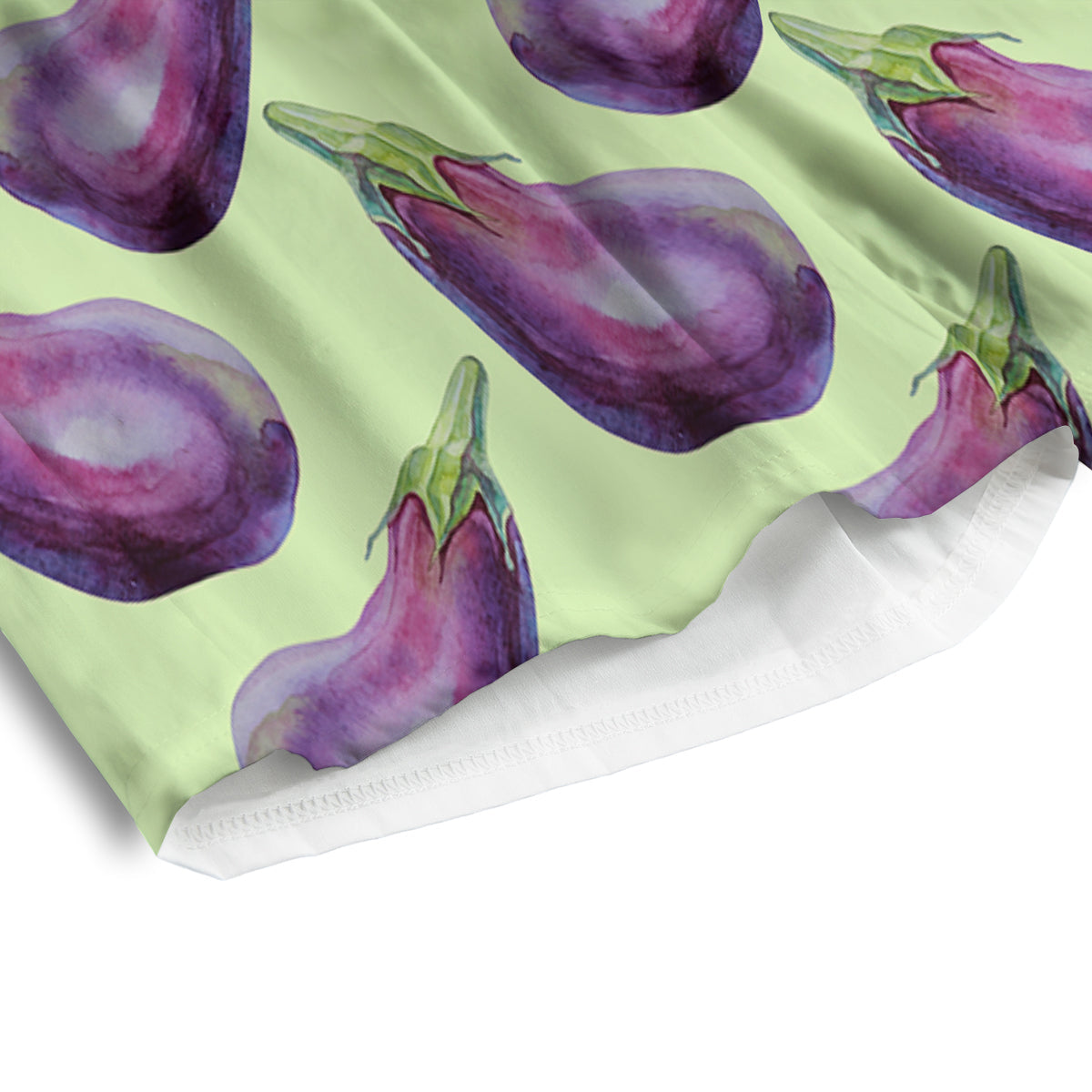 Eggplant Watercolor Pattern Men's Athletic Shorts