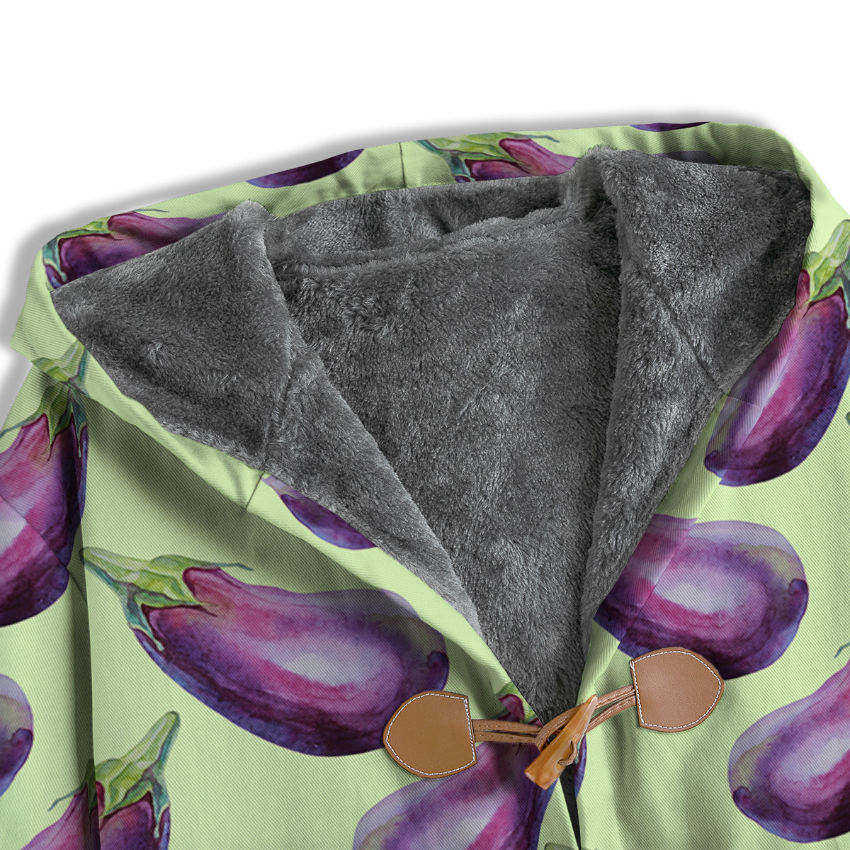Eggplant Watercolor Pattern Men's Windbreaker Jacket-grizzshop