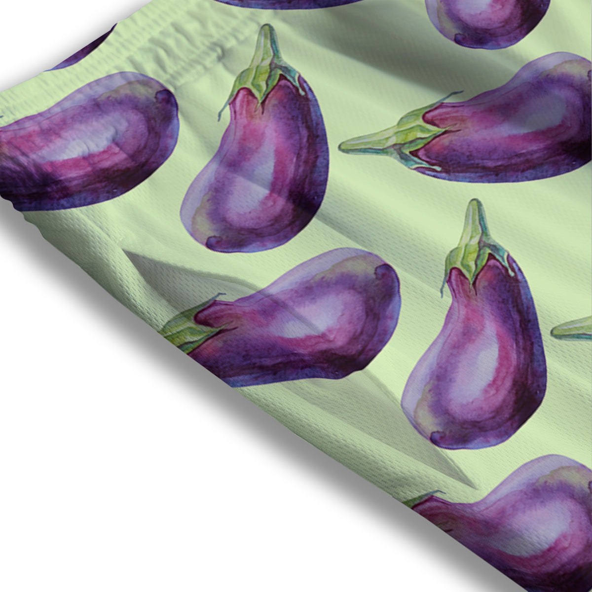 Eggplant Watercolor Pattern Mesh Shorts