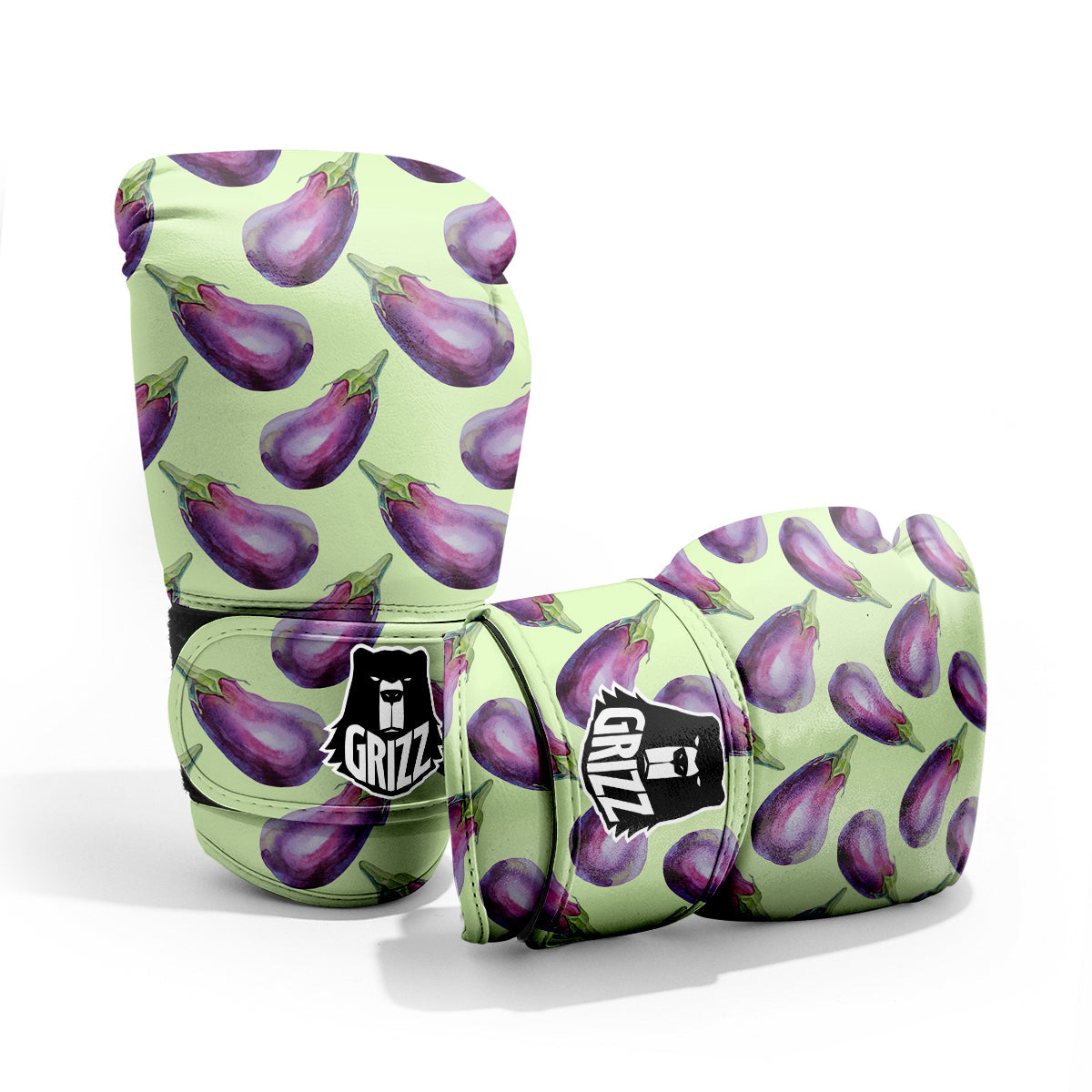 Eggplant Watercolor Pattern Pro Boxing Glove