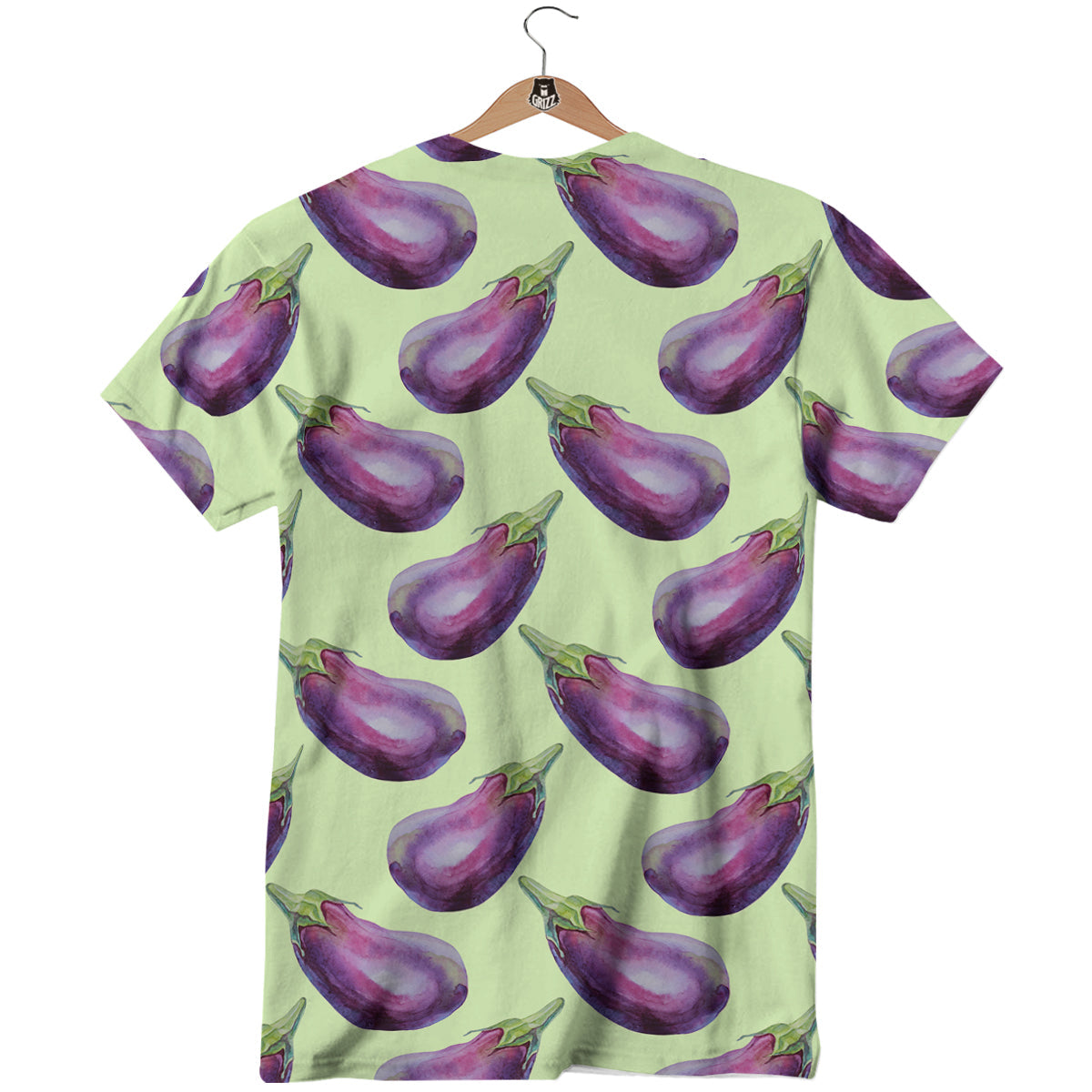 Eggplant Watercolor Pattern T-Shirt-grizzshop