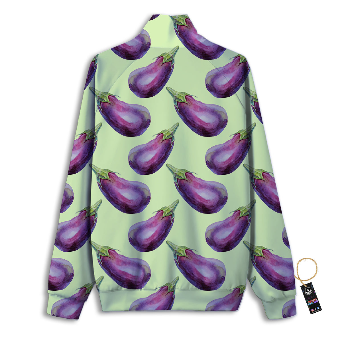 Eggplant Watercolor Pattern Track Jacket-grizzshop
