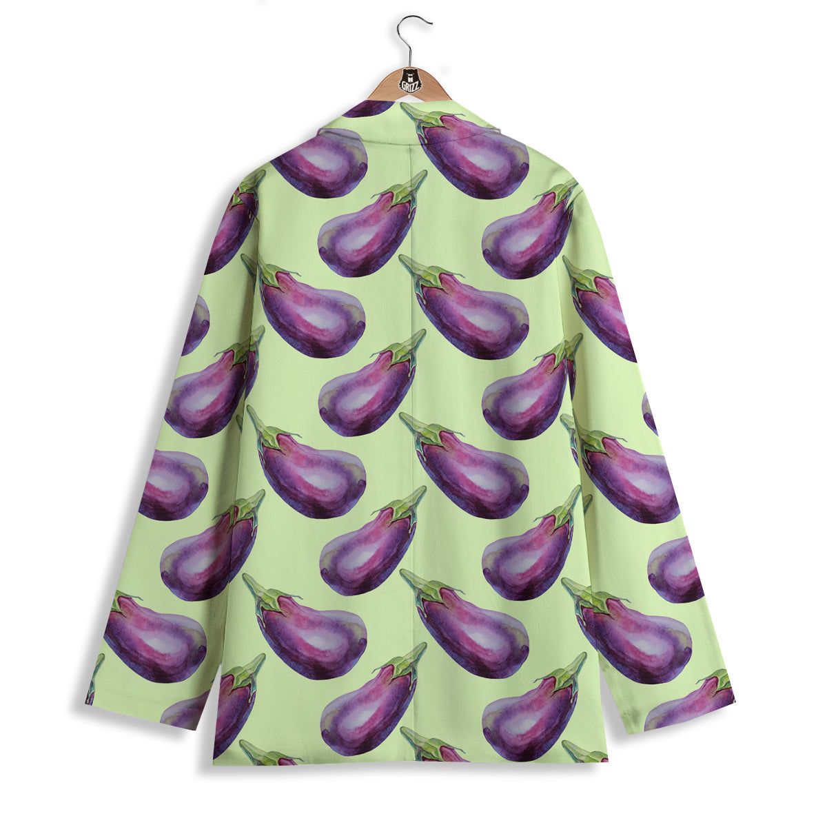Eggplant Watercolor Pattern Women's Blazer-grizzshop