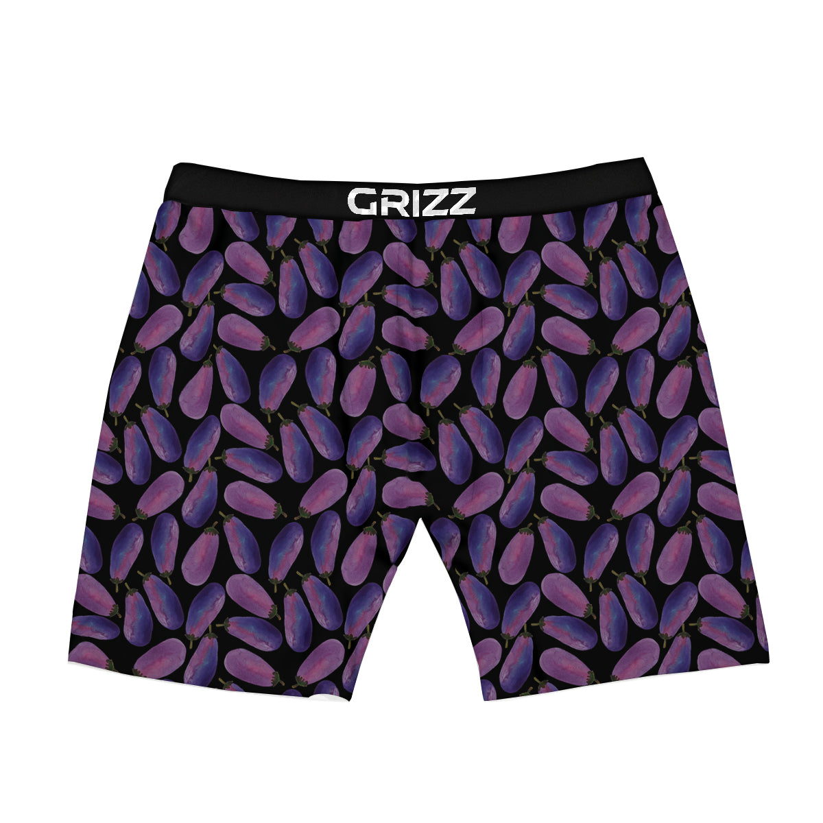 Eggplant Watercolor Print Pattern Boxer Briefs-grizzshop
