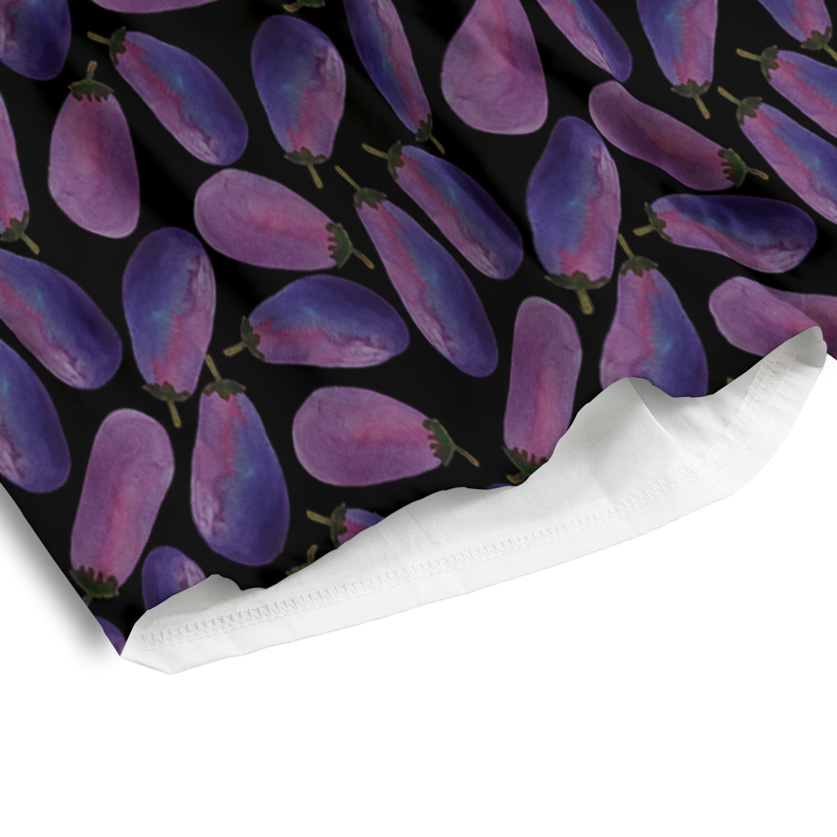 Eggplant Watercolor Print Pattern Men's Athletic Shorts
